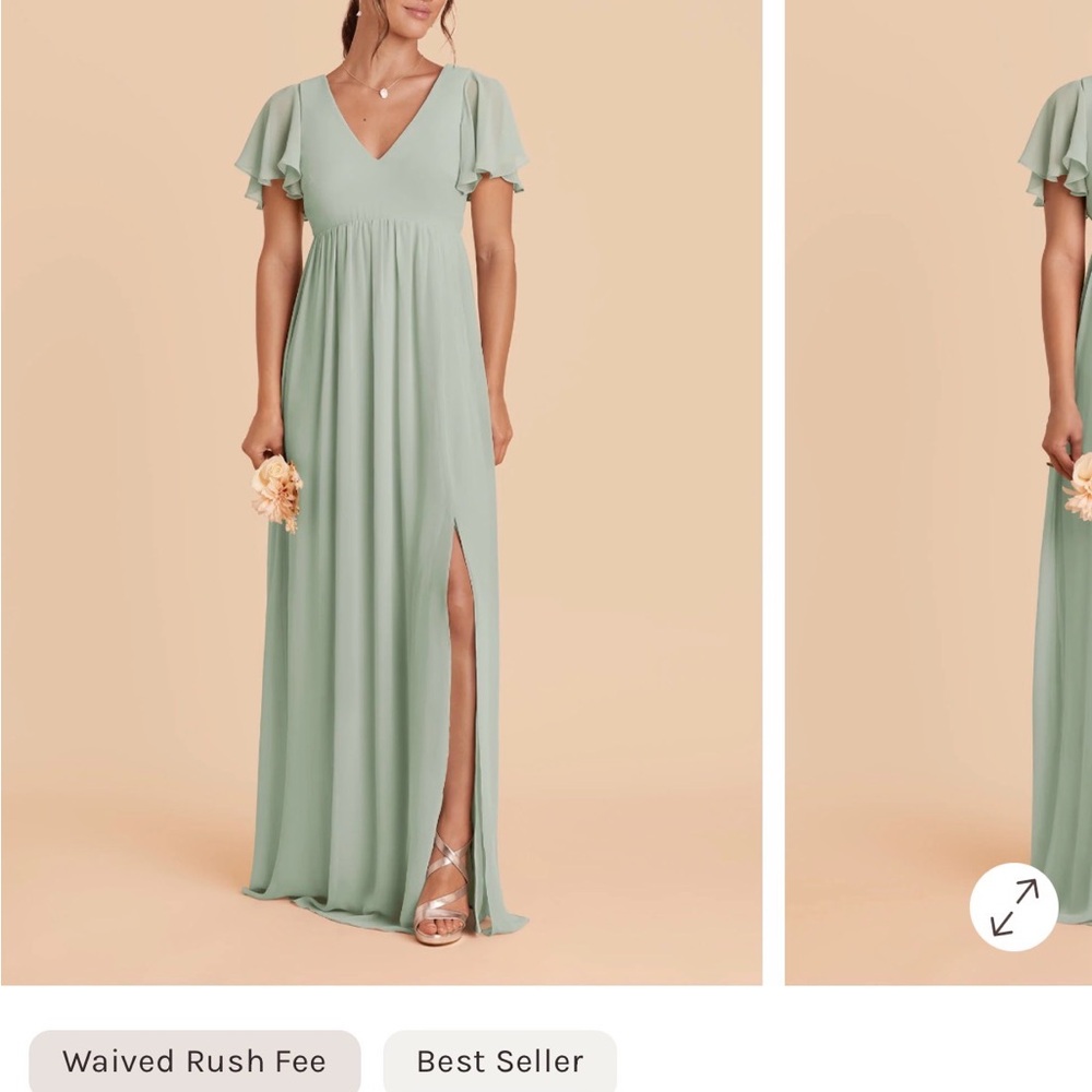 Birdy Grey Hannah Sage Maxi Dress with Flutter Sleeves